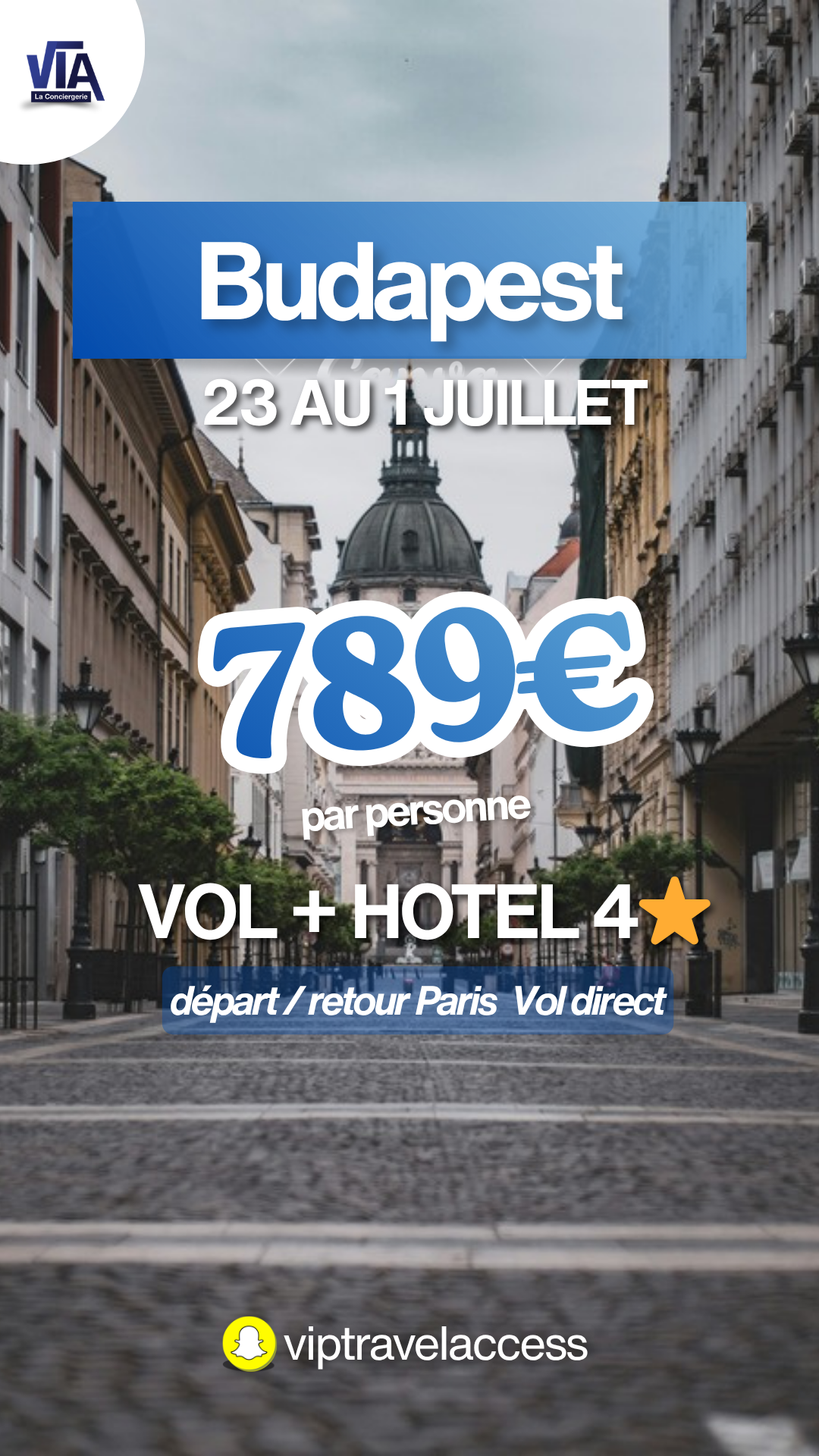 Flyer de l'offre VIP Travel Access pour Budapest